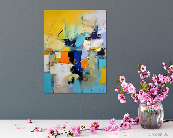 Contemporary Abstract Art, Bedroom Canvas Art Ideas, Large Painting for Sale, Buy Large Paintings Online, Original Modern Abstract Art-ArtWorkCrafts.com