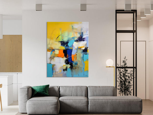 Contemporary Abstract Art, Bedroom Canvas Art Ideas, Large Painting for Sale, Buy Large Paintings Online, Original Modern Abstract Art-ArtWorkCrafts.com