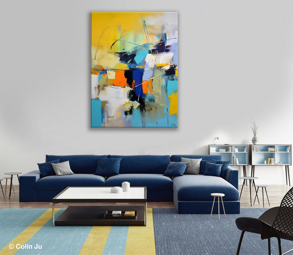Contemporary Abstract Art, Bedroom Canvas Art Ideas, Large Painting for Sale, Buy Large Paintings Online, Original Modern Abstract Art-ArtWorkCrafts.com