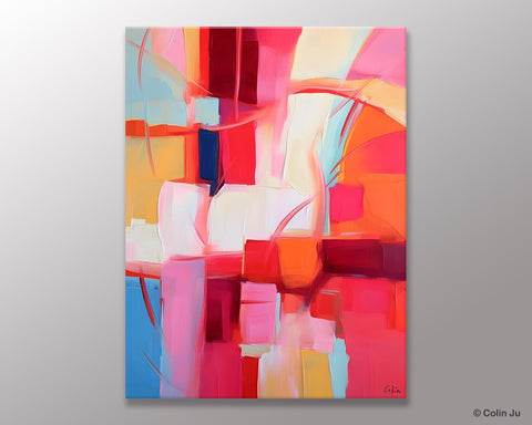 Hand Painted Wall Painting, Abstract Acrylic Painting for Bedroom, Original Modern Abstract Art, Extra Large Painting Ideas for Bedroom-ArtWorkCrafts.com