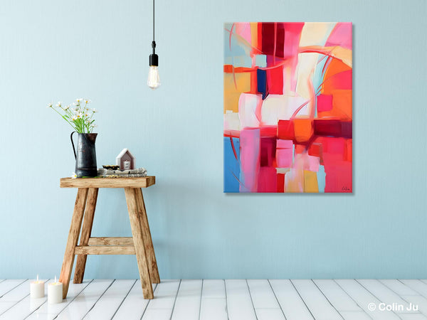Hand Painted Wall Painting, Abstract Acrylic Painting for Bedroom, Original Modern Abstract Art, Extra Large Painting Ideas for Bedroom-ArtWorkCrafts.com