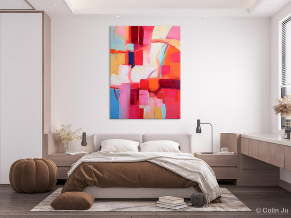 Hand Painted Wall Painting, Abstract Acrylic Painting for Bedroom, Original Modern Abstract Art, Extra Large Painting Ideas for Bedroom-ArtWorkCrafts.com