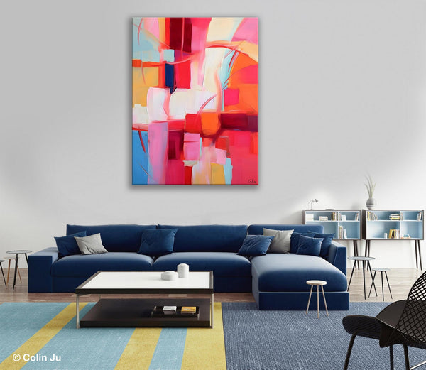 Hand Painted Wall Painting, Abstract Acrylic Painting for Bedroom, Original Modern Abstract Art, Extra Large Painting Ideas for Bedroom-ArtWorkCrafts.com