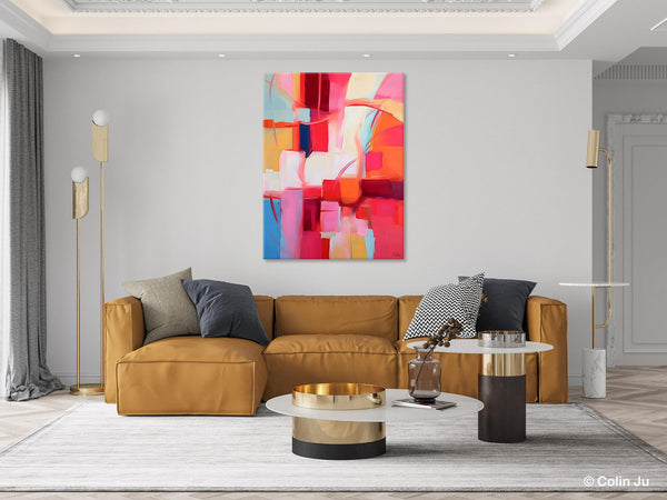 Hand Painted Wall Painting, Abstract Acrylic Painting for Bedroom, Original Modern Abstract Art, Extra Large Painting Ideas for Bedroom-ArtWorkCrafts.com