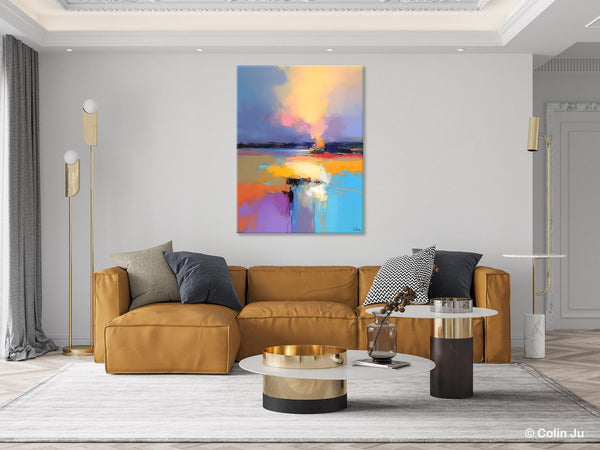 Canvas Painting for Bedroom, Landscape Canvas Painting, Abstract Landscape Painting, Original Landscape Art, Large Wall Art Paintings for Living Room-ArtWorkCrafts.com