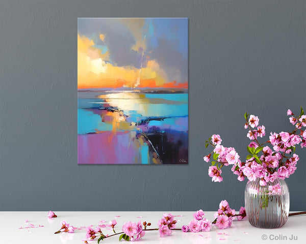 Original Modern Wall Art Painting, Canvas Painting for Living Room, Abstract Landscape Paintings, Oversized Contemporary Abstract Artwork-ArtWorkCrafts.com