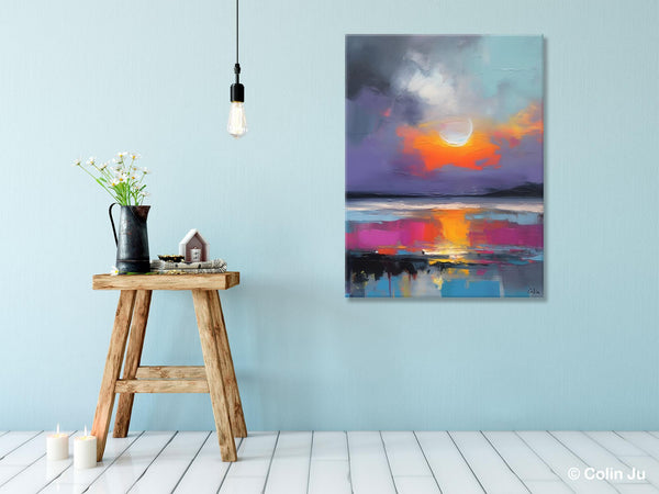 Contemporary Canvas Wall Art, Abstract Paintings for Bedroom, Original Hand Painted Oil Paintings, Canvas Paintings Behind Sofa, Buy Paintings Online-ArtWorkCrafts.com