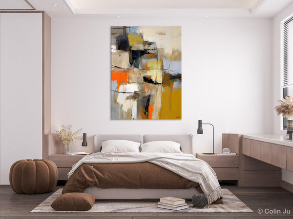 Acrylic Abstract Painting Behind Sofa, Large Painting on Canvas, Living Room Wall Art Paintings, Original Abstract Painting on Canvas-ArtWorkCrafts.com