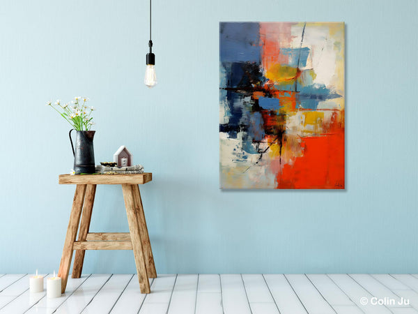 Simple Painting Ideas for Living Room, Acrylic Painting on Canvas, Original Hand Painted Art, Buy Paintings Online, Oversized Canvas Paintings-ArtWorkCrafts.com