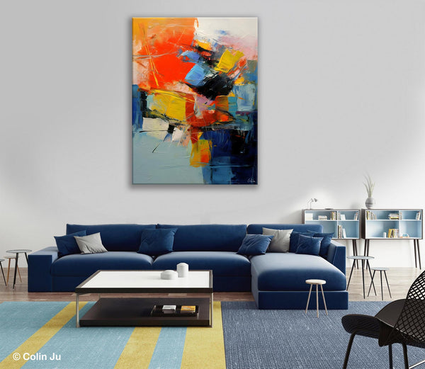 Large Canvas Art Ideas, Large Painting for Living Room, Original Contemporary Acrylic Art Painting, Buy Large Paintings Online, Simple Modern Art-ArtWorkCrafts.com