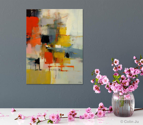 Bedroom Wall Art Ideas, Abstract Canvas Painting, Acrylic Canvas Paintings for Dining Room, Simple Wall Art Ideas, Original Contemporary Paintings-ArtWorkCrafts.com