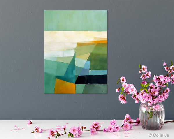Dining Room Wall Art Ideas, Abstract Modern Painting, Acrylic Canvas Paintings, Original Geometric Canvas Art, Contemporary Art Painting-ArtWorkCrafts.com