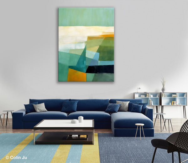Dining Room Wall Art Ideas, Abstract Modern Painting, Acrylic Canvas Paintings, Original Geometric Canvas Art, Contemporary Art Painting-ArtWorkCrafts.com