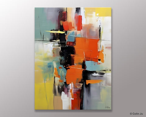 Abstract Canvas Painting, Modern Paintings for Living Room, Huge Painting for Sale, Original Hand Painted Wall Art-ArtWorkCrafts.com