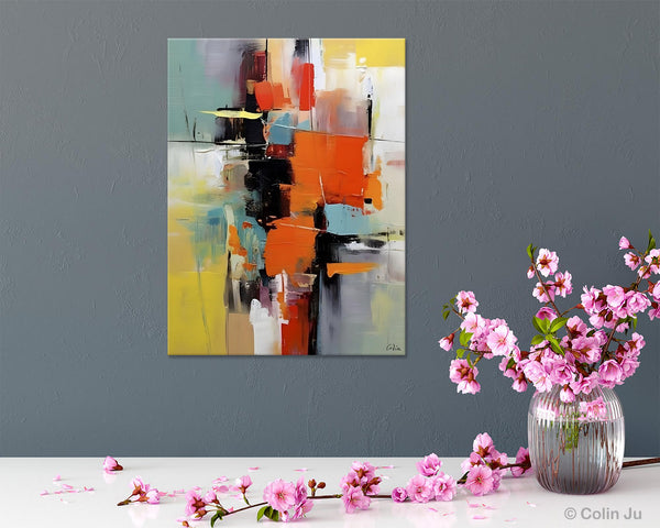 Abstract Canvas Painting, Modern Paintings for Living Room, Huge Painting for Sale, Original Hand Painted Wall Art-ArtWorkCrafts.com