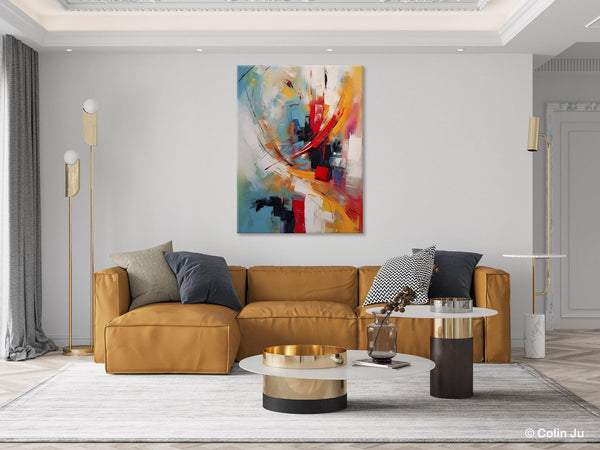 Simple Modern Art, Extra Large Wall Art Paintings, Original Abstract Painting, Acrylic Painting on Canvas, Large Paintings for Living Room-ArtWorkCrafts.com