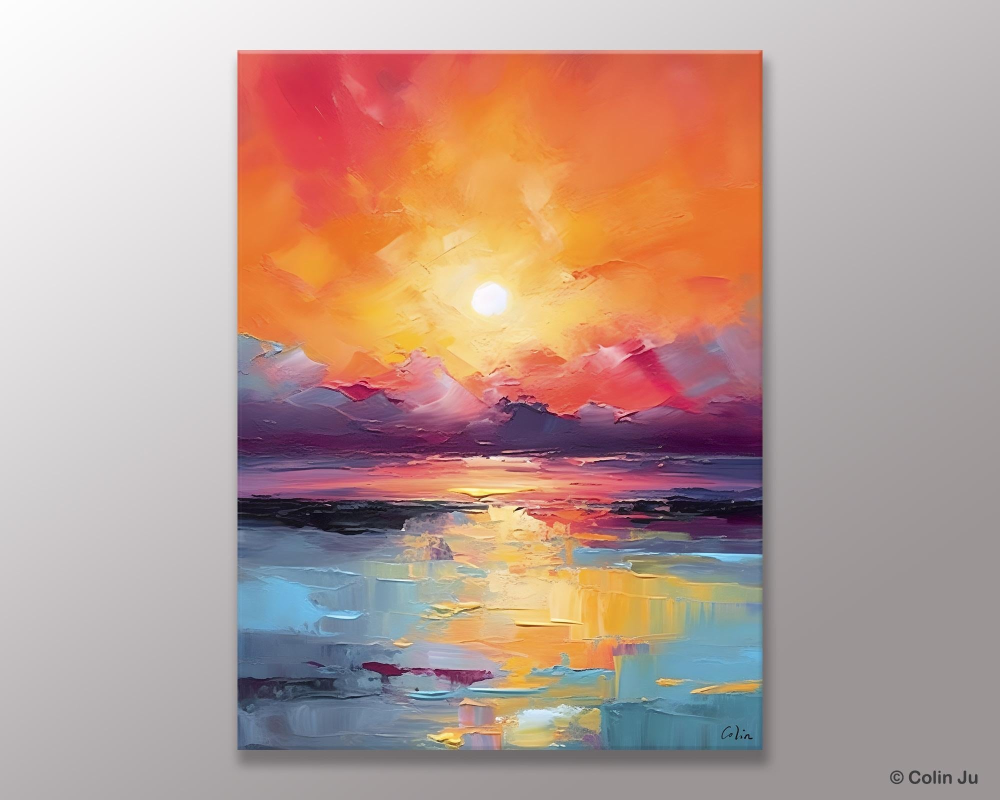 Abstract Landscape Painting, Canvas Painting for Dining Room, Landscape Canvas Painting, Original Landscape Art, Large Wall Art Paintings for Living Room-ArtWorkCrafts.com