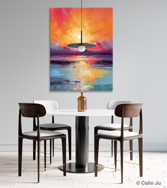 Abstract Landscape Painting, Canvas Painting for Dining Room, Landscape Canvas Painting, Original Landscape Art, Large Wall Art Paintings for Living Room-ArtWorkCrafts.com