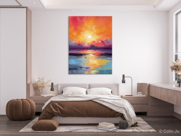 Abstract Landscape Painting, Canvas Painting for Dining Room, Landscape Canvas Painting, Original Landscape Art, Large Wall Art Paintings for Living Room-ArtWorkCrafts.com