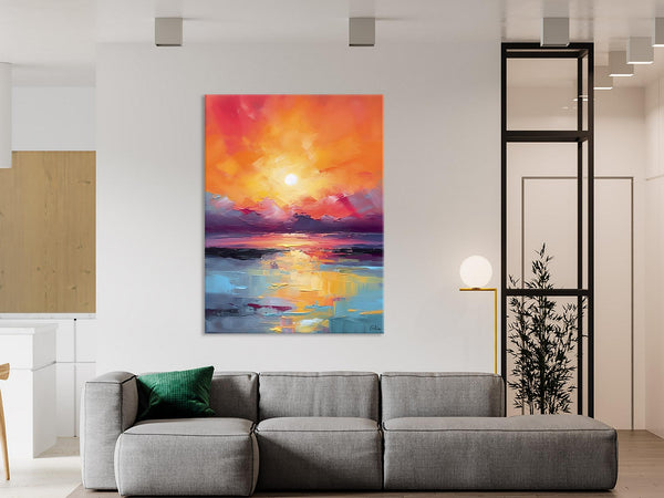 Abstract Landscape Painting, Canvas Painting for Dining Room, Landscape Canvas Painting, Original Landscape Art, Large Wall Art Paintings for Living Room-ArtWorkCrafts.com