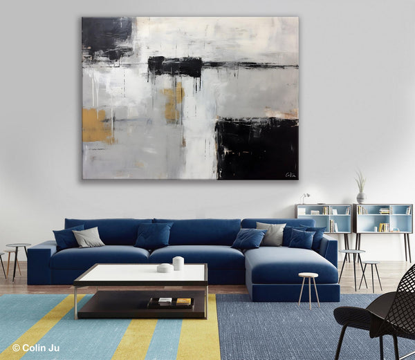 Contemporary Acrylic Paintings, Extra Large Painting on Canvas, Large Original Abstract Wall Art, Large Canvas Paintings for Bedroom-ArtWorkCrafts.com