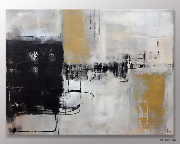 Simple Modern Art, Contemporary Acrylic Paintings, Oversized Paintings on Canvas, Large Original Abstract Wall Art, Large Canvas Paintings for Bedroom-ArtWorkCrafts.com