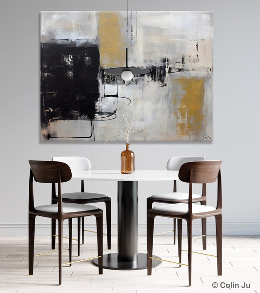 Simple Modern Art, Contemporary Acrylic Paintings, Oversized Paintings on Canvas, Large Original Abstract Wall Art, Large Canvas Paintings for Bedroom-ArtWorkCrafts.com