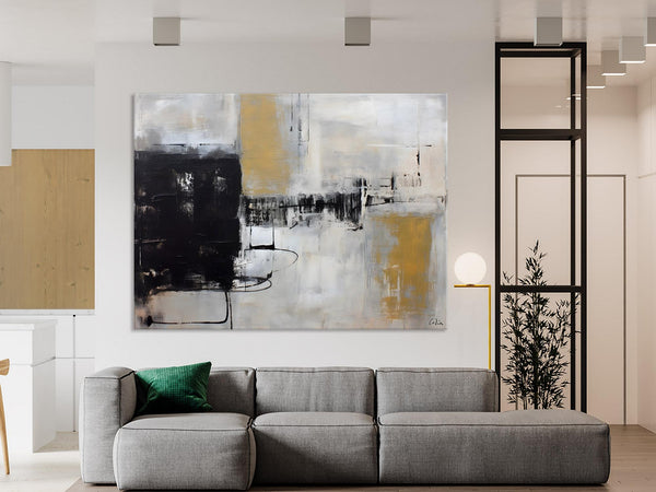 Simple Modern Art, Contemporary Acrylic Paintings, Oversized Paintings on Canvas, Large Original Abstract Wall Art, Large Canvas Paintings for Bedroom-ArtWorkCrafts.com