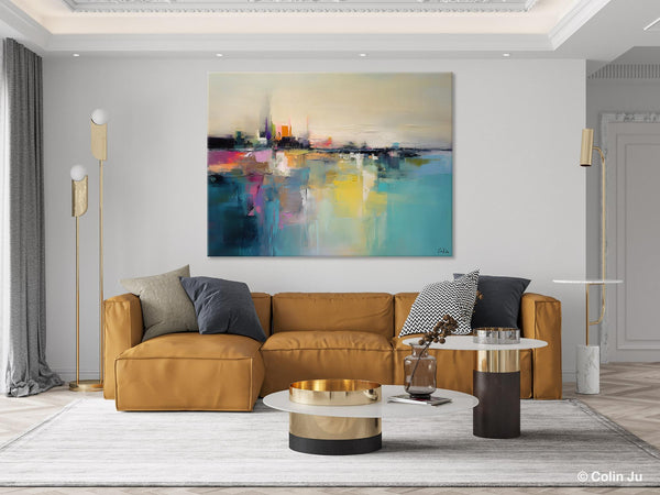 Acrylic Painting on Canvas, Original Landscape Paintings, Landscape Canvas Paintings for Living Room, Extra Large Modern Wall Art Paintings-ArtWorkCrafts.com