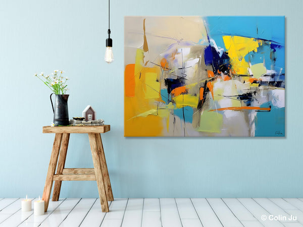 Simple Modern Abstract Art, Hand Painted Canvas Art, Original Wall Art Paintings, Modern Paintings for Living Room, Buy Paintings Online-ArtWorkCrafts.com