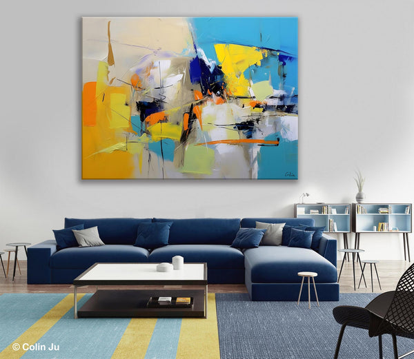 Simple Modern Abstract Art, Hand Painted Canvas Art, Original Wall Art Paintings, Modern Paintings for Living Room, Buy Paintings Online-ArtWorkCrafts.com