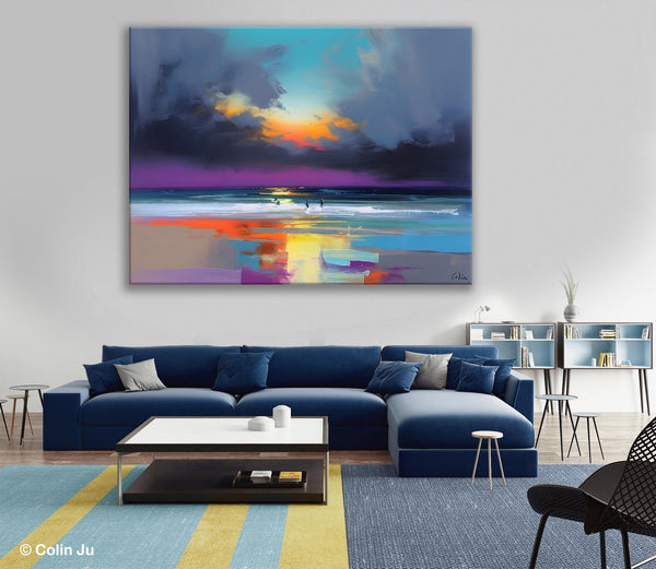 Large Landscape Canvas Paintings, Buy Art Online, Living Room Abstract Paintings, Original Landscape Abstract Painting, Simple Wall Art Ideas-ArtWorkCrafts.com