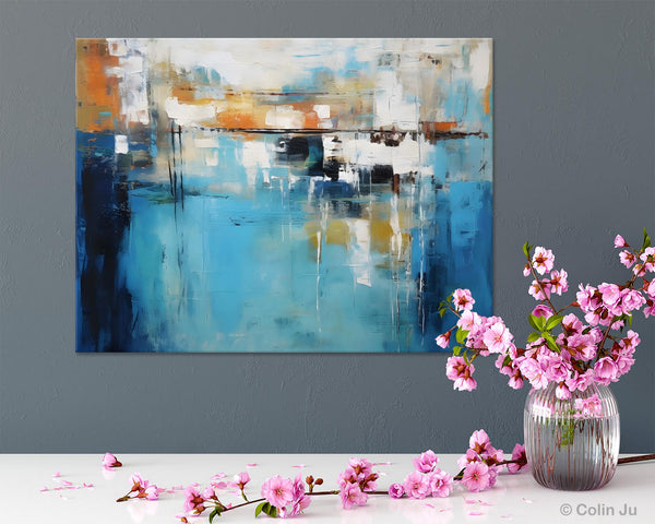 Contemporary Canvas Art, Heavy Texture Canavas Art, Original Modern Wall Paintings, Abstract Painting for Bedroom, Modern Acrylic Artwork-ArtWorkCrafts.com