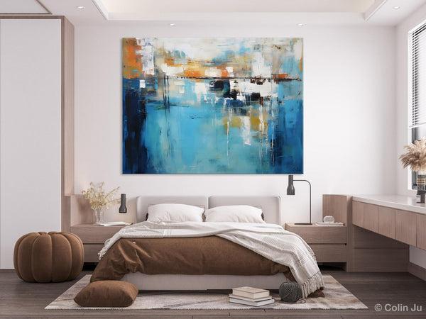 Contemporary Canvas Art, Heavy Texture Canavas Art, Original Modern Wall Paintings, Abstract Painting for Bedroom, Modern Acrylic Artwork-ArtWorkCrafts.com