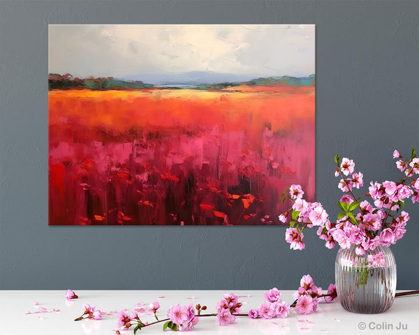 Landscape Paintings for Living Room, Landscape Canvas Paintings, Abstract Landscape Paintings, Original Modern Wall Art, Hand Painted Canvas Art-ArtWorkCrafts.com