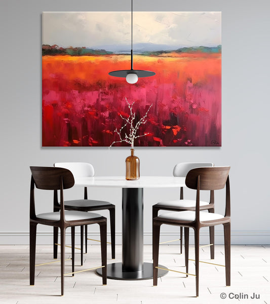 Landscape Paintings for Living Room, Landscape Canvas Paintings, Abstract Landscape Paintings, Original Modern Wall Art, Hand Painted Canvas Art-ArtWorkCrafts.com