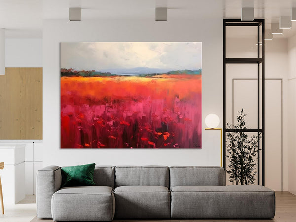 Landscape Paintings for Living Room, Landscape Canvas Paintings, Abstract Landscape Paintings, Original Modern Wall Art, Hand Painted Canvas Art-ArtWorkCrafts.com