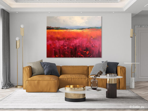 Landscape Paintings for Living Room, Landscape Canvas Paintings, Abstract Landscape Paintings, Original Modern Wall Art, Hand Painted Canvas Art-ArtWorkCrafts.com