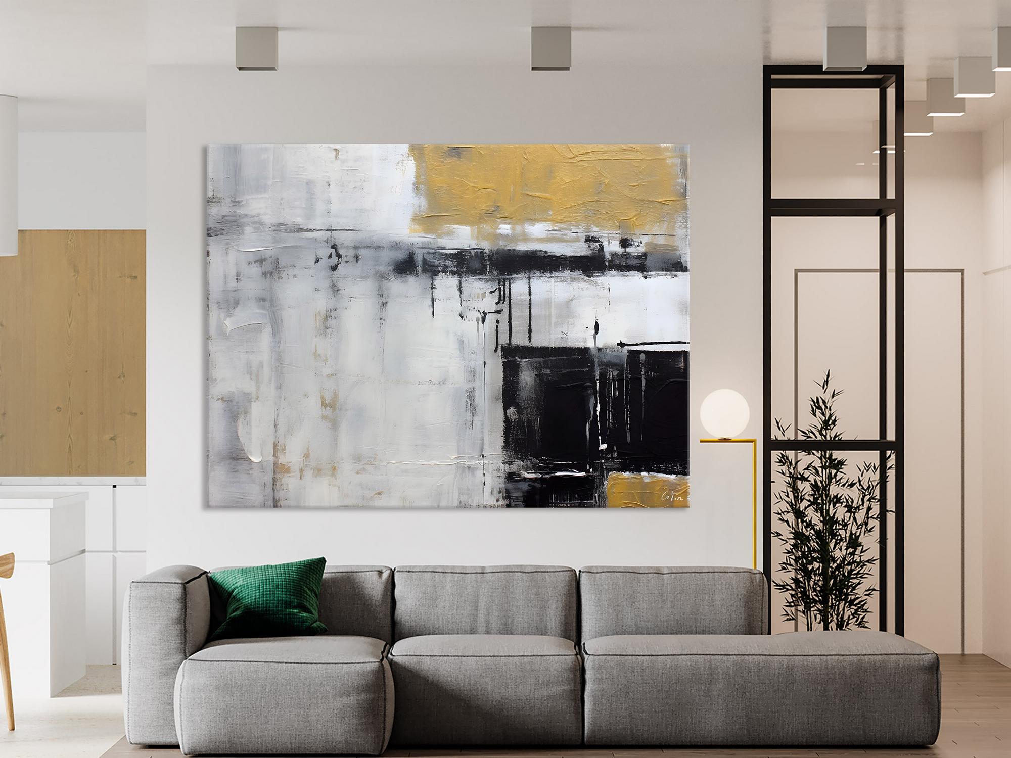 Oversized Paintings on Canvas, Large Original Abstract Wall Art, Simple Modern Art, Contemporary Acrylic Paintings, Large Canvas Paintings for Bedroom-ArtWorkCrafts.com