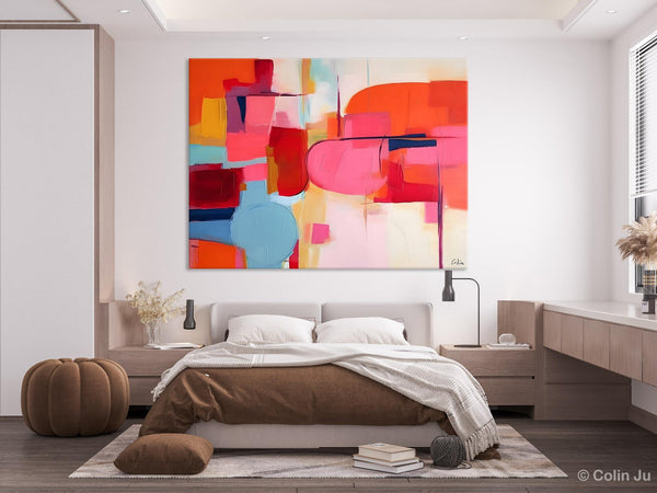 Acrylic Paintings Behind Sofa, Abstract Paintings for Bedroom, Original Hand Painted Canvas Art, Contemporary Canvas Wall Art, Buy Paintings Online-ArtWorkCrafts.com