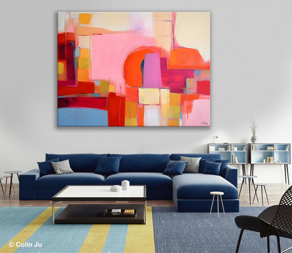 Living Room Abstract Paintings, Hand Painted Canvas Paintings, Original Modern Wall Art Paintings, Modern Acrylic Paintings on Canvas-ArtWorkCrafts.com