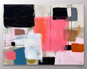 Contemporary Abstract Art, Bedroom Canvas Art Ideas, Simple Modern Art, Large Original Paintings for Sale, Buy Large Paintings Online-ArtWorkCrafts.com
