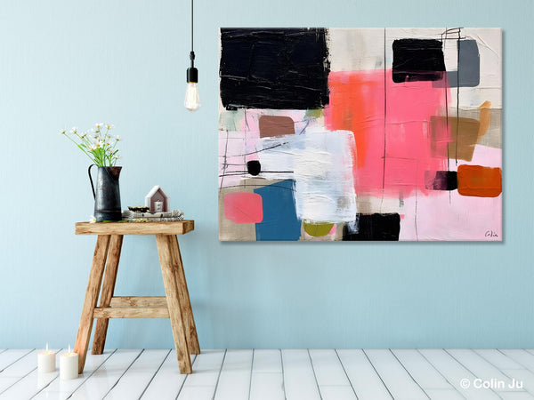 Contemporary Abstract Art, Bedroom Canvas Art Ideas, Simple Modern Art, Large Original Paintings for Sale, Buy Large Paintings Online-ArtWorkCrafts.com