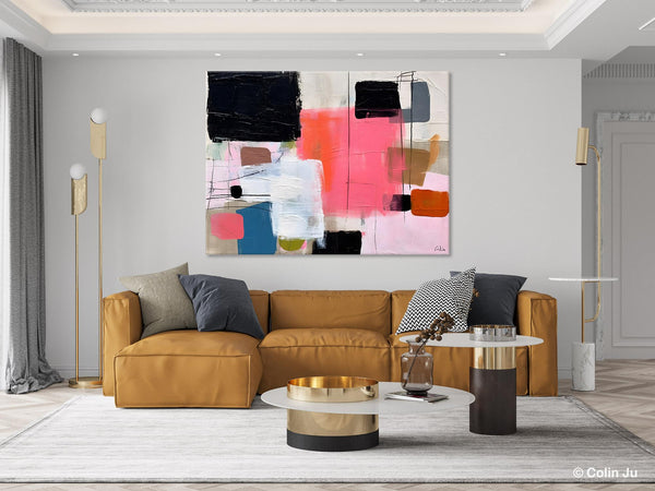 Contemporary Abstract Art, Bedroom Canvas Art Ideas, Simple Modern Art, Large Original Paintings for Sale, Buy Large Paintings Online-ArtWorkCrafts.com