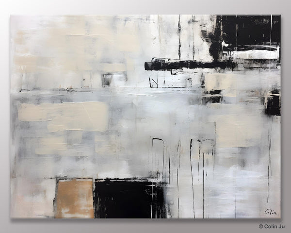 Large Original Abstract Wall Art, Simple Modern Art, Contemporary Acrylic Paintings, Oversized Paintings on Canvas, Large Canvas Paintings for Living Room-ArtWorkCrafts.com