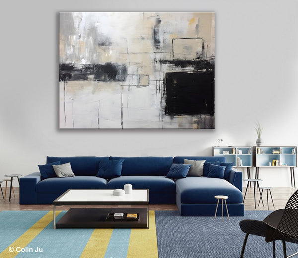 Large Wall Art Paintings, Simple Canvas Art, Simple Abstract Paintings, Contemporary Painting on Canvas, Original Canvas Wall Art for sale-ArtWorkCrafts.com