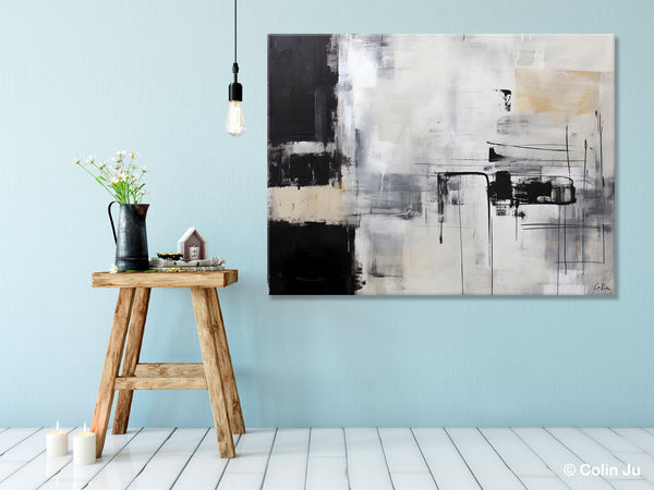 Modern Paintings for Bedroom, Living Room Wall Canvas Painting, Extra Large Abstract Artwork, Original Hand Painted Acrylic Painting-ArtWorkCrafts.com