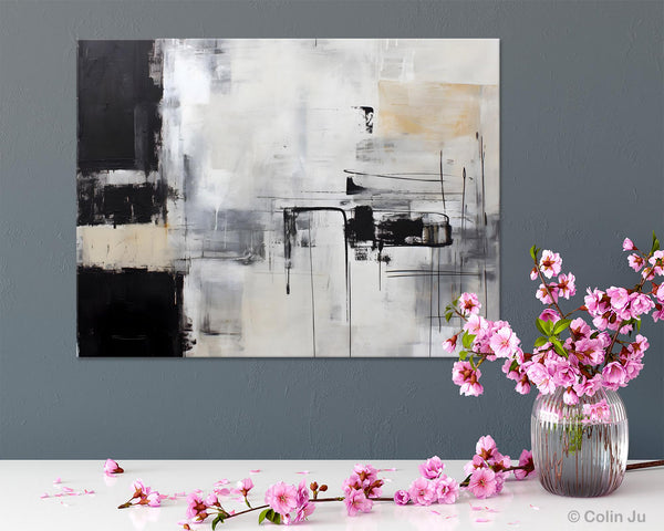 Modern Paintings for Bedroom, Living Room Wall Canvas Painting, Extra Large Abstract Artwork, Original Hand Painted Acrylic Painting-ArtWorkCrafts.com