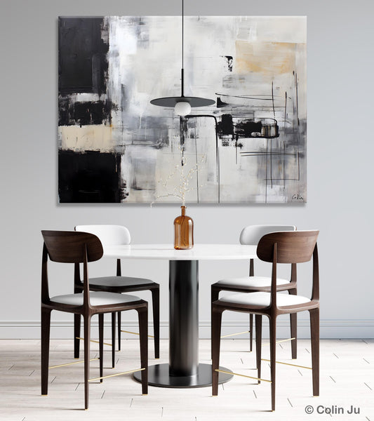 Modern Paintings for Bedroom, Living Room Wall Canvas Painting, Extra Large Abstract Artwork, Original Hand Painted Acrylic Painting-ArtWorkCrafts.com