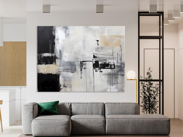 Modern Paintings for Bedroom, Living Room Wall Canvas Painting, Extra Large Abstract Artwork, Original Hand Painted Acrylic Painting-ArtWorkCrafts.com